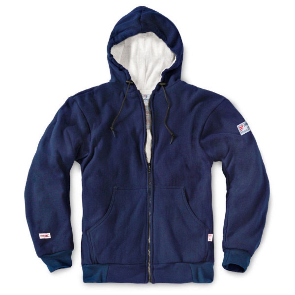 TYNDALE PREMIUM HOODED LINED ZIP-FRONT SWEATSHIRT-NAVY BLUE